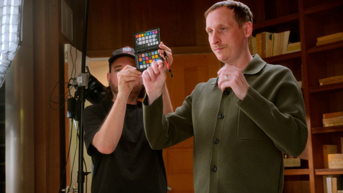 Color check on set before a Circle keynote shoot